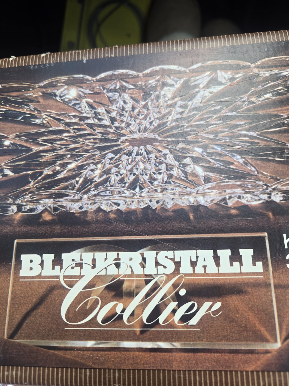 Blekristall Collier Cut Crystal Platter – Clear Sparkling Glass